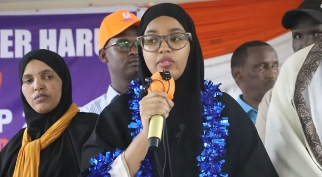 Hon. Umulkheir Harun at a past function. Photo via official social media.